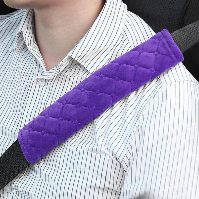 Universal Car Seat Belt Covers - Plush Shoulder Protection for Safety Belts - Interior Accessories in 4 Colors