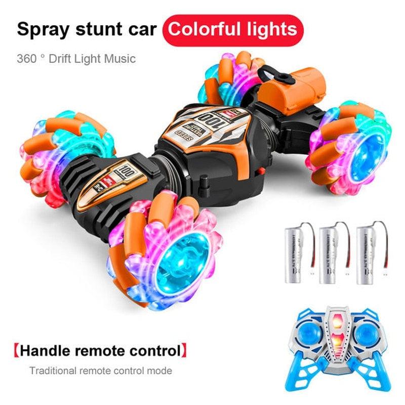 High-Tech RC Remote Control Car Watch | Hand Gesture Control, 360° Rotating Off-Road Climbing Stunt, Music & Exhaust Blowtorch