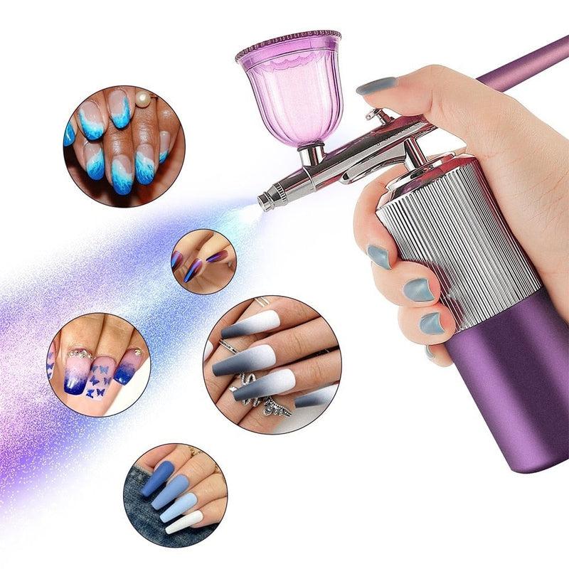 ForeverLily Airbrush Makeup Tools | One-Button Operation, Easy Cleaning, Silent Mist, Wireless Charging | Versatile Beauty & Tattoo Airbrush Kit