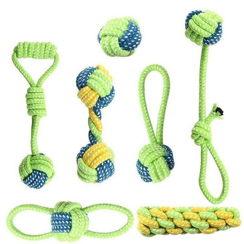 Interactive Dog Toys | Cotton Rope Chew Toy with Ball for Large & Small Dogs | Fun & Healthy Pet Accessories