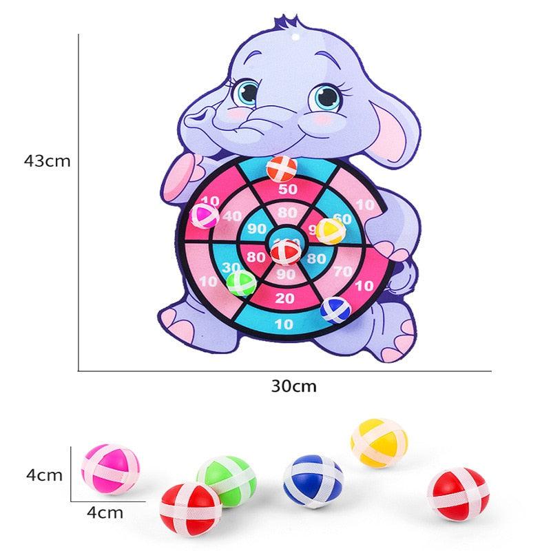 Interactive Cartoon Animal Dart Board Sticky Ball Toy | Educational and Fun Christmas Gift for Children
