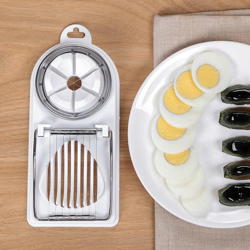 Multifunctional Egg Slicers | Stainless Steel Two-in-One Egg Cutter and Slicer | Kitchen Gadgets