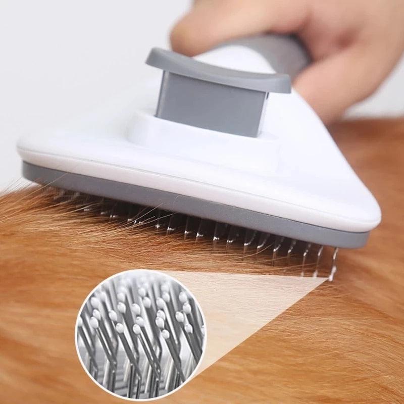 Self-Cleaning Pet Brush | Professional Dog & Cat Grooming Tool | Removes Tangles and Loose Hair | Pet Hair Remover Brush