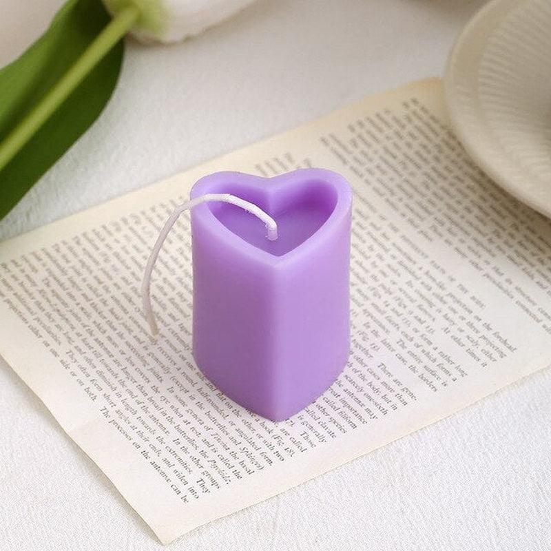 Colorful Heart-Shaped Candles | Decorative Household Aromatherapy Luxury Fragrance Candles Made of Soy Wax