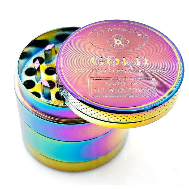 Gold Zinc Alloy Herb Crusher | Efficient Tobacco Grinder