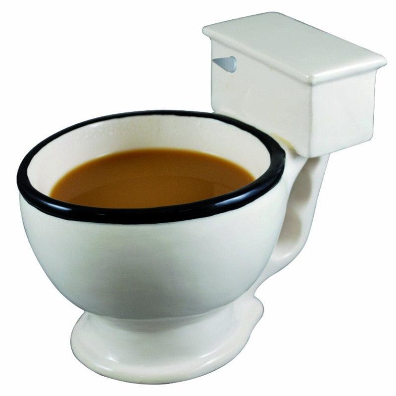 Funny Toilet Ceramic Mug with Handle | Novelty and Hilarious Gift for Coffee, Tea, and Milk Lovers