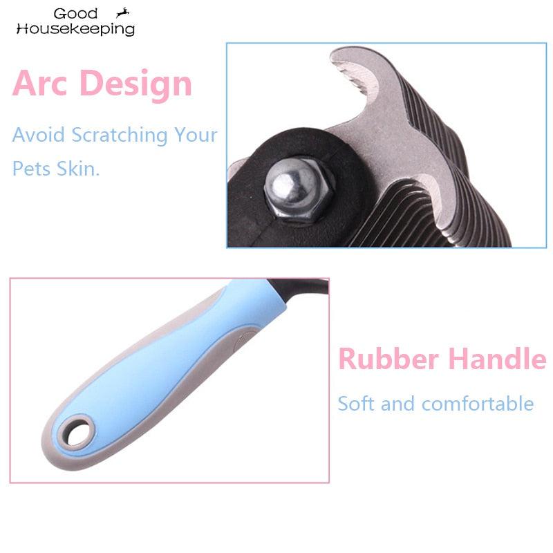 Pets Fur Knot Cutter | Double-Sided Pet Grooming Shedding Tool for Dogs and Cats | Efficient Hair Removal Comb Brush