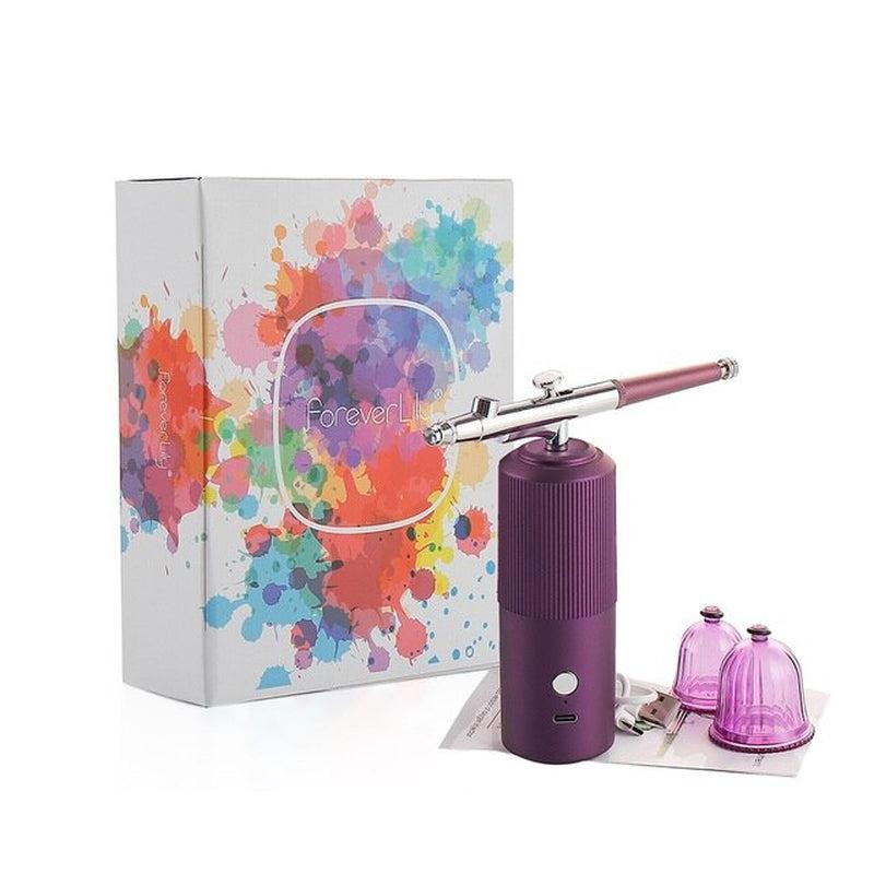 ForeverLily Airbrush Makeup Tools | One-Button Operation, Easy Cleaning, Silent Mist, Wireless Charging | Versatile Beauty & Tattoo Airbrush Kit