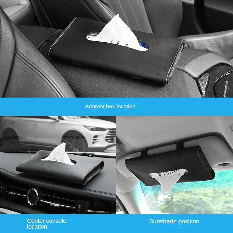 Car Sun Visor Tissue Box Holder | Auto Interior Storage Decoration for BMW | Convenient Car Accessories, 1 Piece