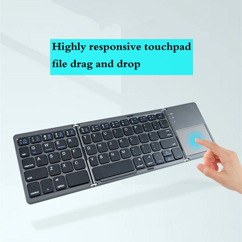 Folding Keyboard with Bluetooth | Wireless Pairing Connection | Practical & Convenient Tech Accessory