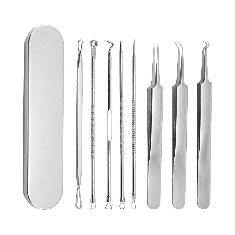 Stainless Steel Acne Needle Set for Face | Blackhead Remover Tool with Box | Acne Extraction Tools Kit for Beauty Salon or Household | 8 pcs / 11 pcs Set