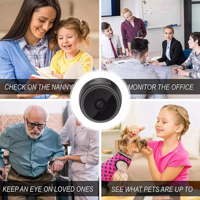 HD1080P WiFi Mini IP Camera | Infrared Night Vision, Motion Detection & Audio for Enhanced Security