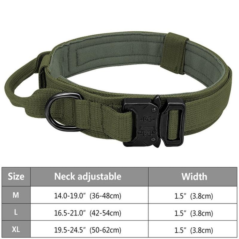 Tactical Police Dog Collar Adjustable, Durable Nylon for Medium & Large Breeds | Ideal for Walking & Training