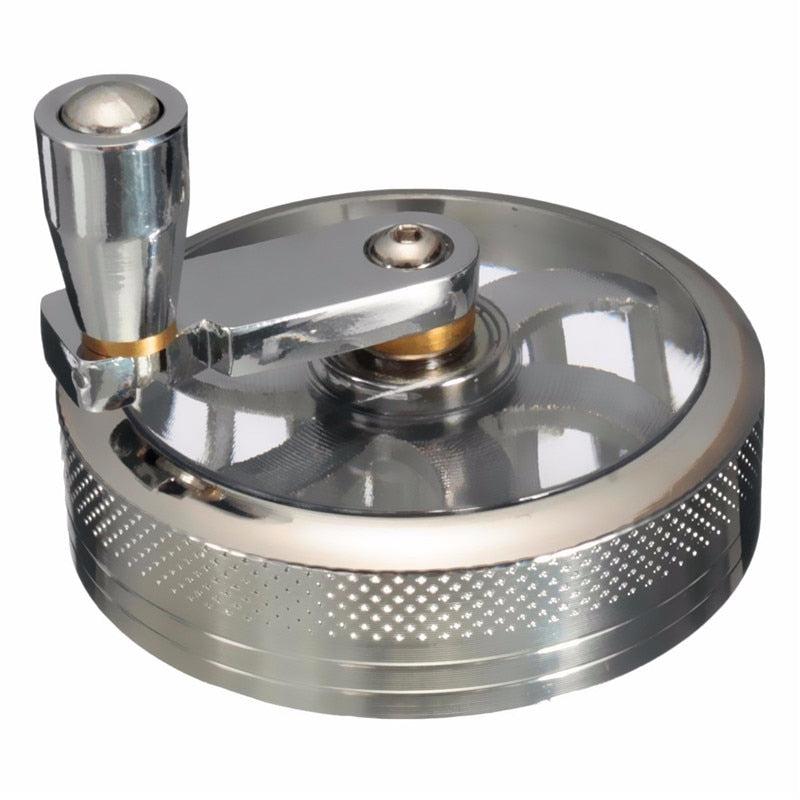 Effortless Grinding with the 40mm Zinc Alloy 4-Layer Cigarette Grinder | Hand-Operated Metal Grinder with Handle for Spices, Herbs & Weed