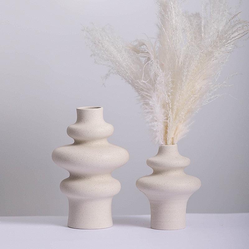 Modern Art Ceramic Vases | Stylish Home Art for Indoors or Outdoors Decorations