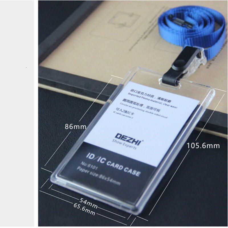 ID Card Holder Keychain Desk Accessories Photocard Holder | Business Card Holder Stationery Organizer Clip Holder | Office Supplies