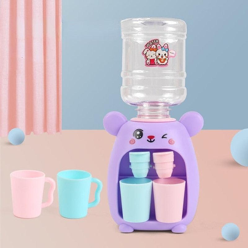 Mini Children Dual Water Dispenser Toy | Cute Pink & Blue Simulation Kitchen Toy for Cold / Warm Water, Juice & Milk