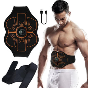 EMS Abdominal Muscle Stimulator | Electric Toning Belt | USB Rechargeable | Waist Belly Weight Loss | Home Gym Fitness Equipment