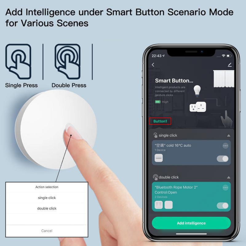 Simplify Smart Home Control with Tuya ZigBee Scene Switch | Multi-Scene Linkage, Wireless Smart Button for Intelligent Home Automation