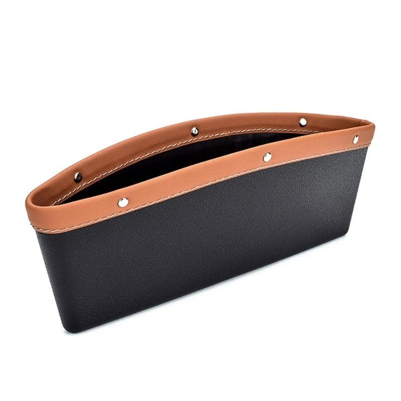 PU Leather Car Seat Gap Pocket Organizer - Multifunctional Storage with Cup, Key, and Phone Holder - Available in 4 Colors