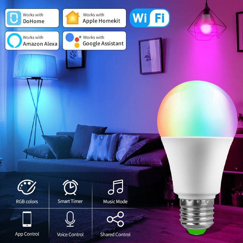 Bluetooth E27 Smart Light Bulb | Dimmable RGB Cold Warm Light, 12W LED Lamp