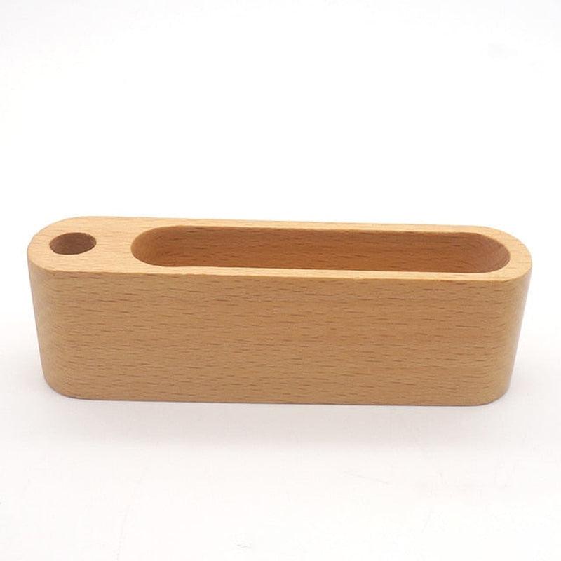 Wooden Business Card Holder | Note Holder Display Stand | Office Supplies Organizer