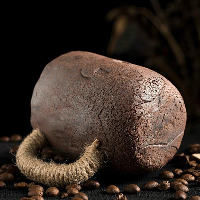 Handmade Ceramic Mug with Lid and Spoon | Creative and Stylish Japanese Coffee Cup