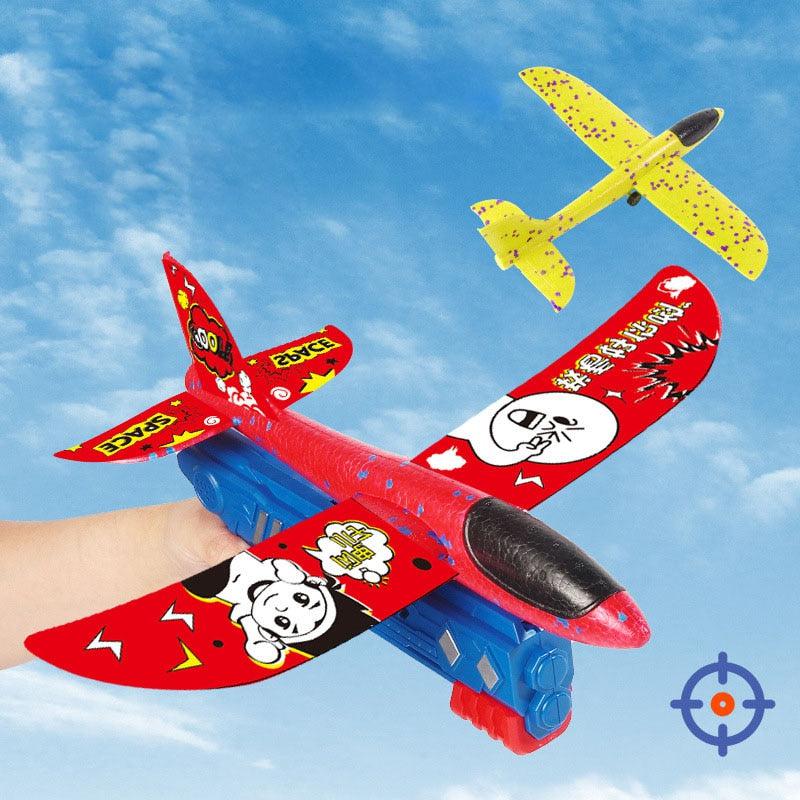 Foam Plane Launcher Catapult Glider Airplane Gun Toy | Fun & Exciting Game for Children