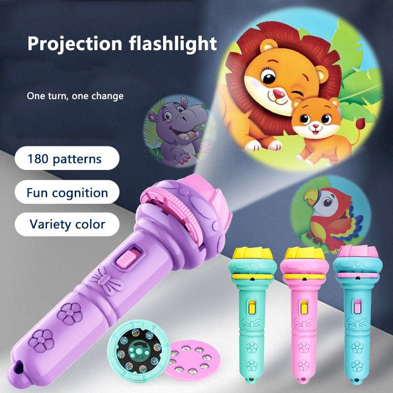 Baby Sleeping Story Book Flashlight Projector Torch Lamp Toy - Early Education Toy for Kids - Perfect Holiday, Birthday, or Xmas Gift - Light Up their World