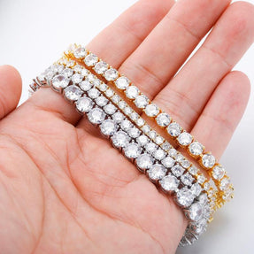 GUCY Women's 925 Sterling Silver Bracelets | 3MM-5MM | Moissanite Diamond Wedding Party Bracelet