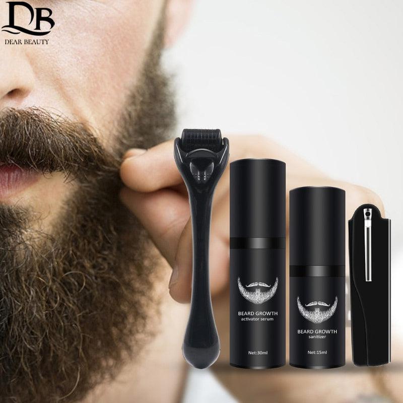 Beard Growth Kit - Enhance Beard Growth with Nourishing Oil and Leave-In Conditioner