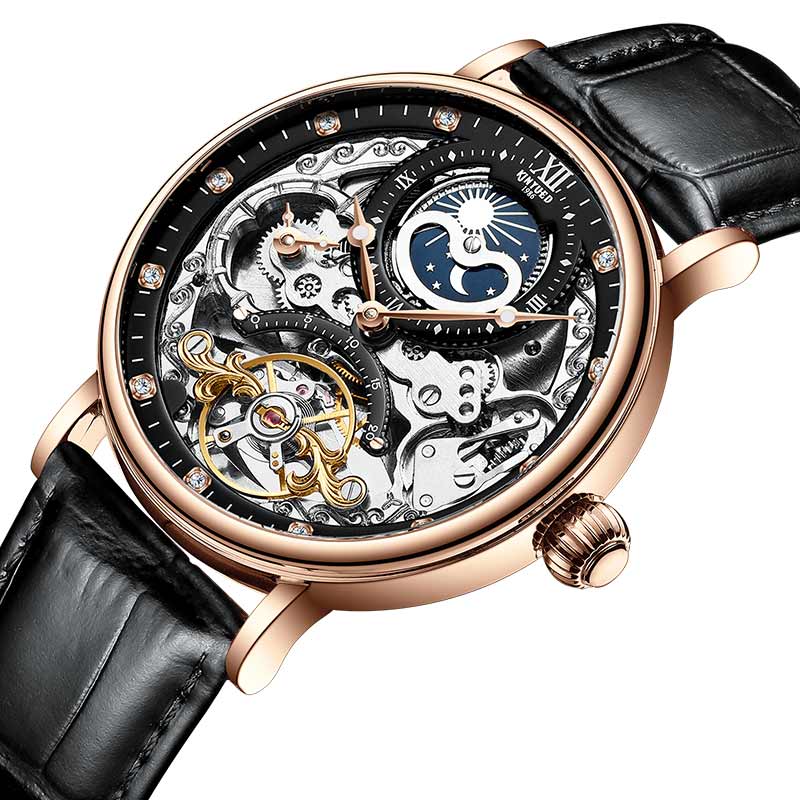 KINYUED Tourbillon Mechanical Automatic Watch for Men | Elevate Your Style with Self-Winding Elegance