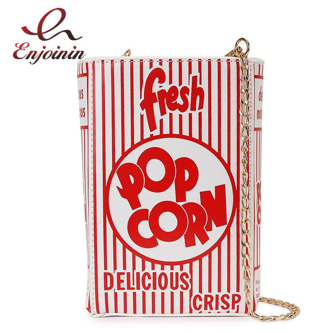Chic Striped Popcorn Chain Shoulder Bag | Fashionable Crossbody Purse for Trendy Girls