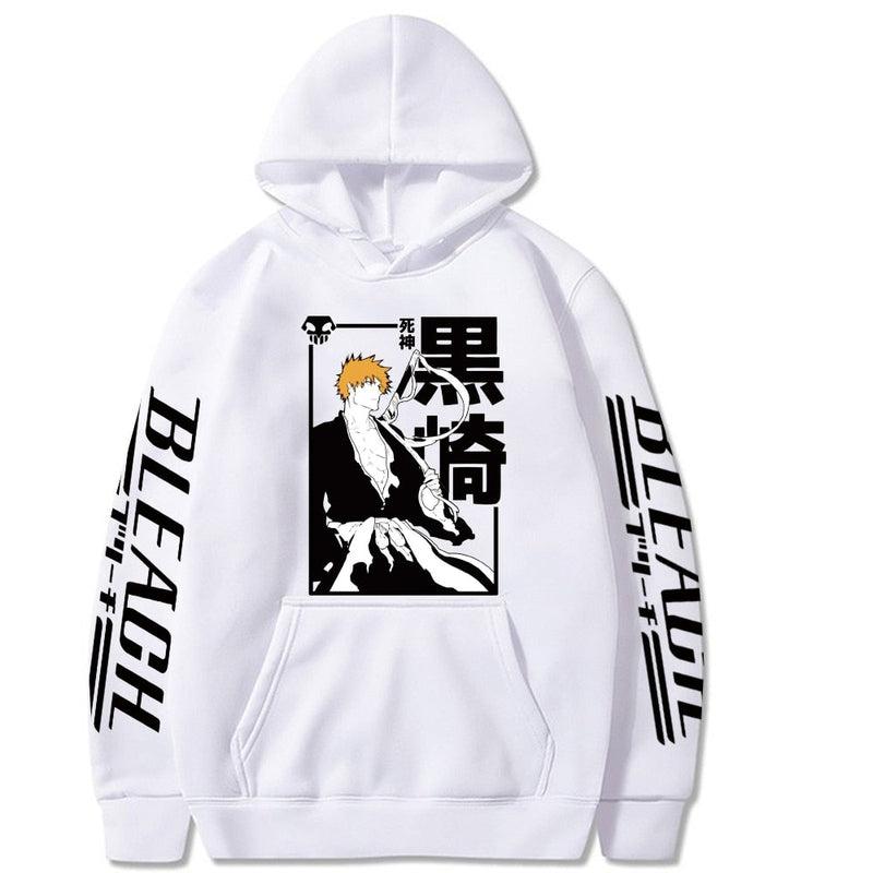 Premium Bleach Anime V-Neck Hoodies: 3D Printed Designs in Polyester Spandex Blend | Available in Sizes S to 4XL