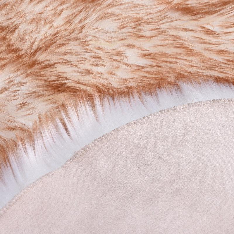 Heart Shaped Fluffy Washable Faux Fur Rug | Soft Carpet Sheepskin Rug for Kids Bedroom & Home Decoration