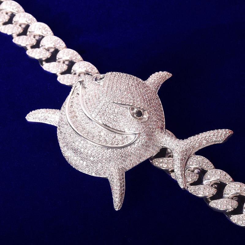 Shark Pendant Necklace | Gold Color Plated | Hip-Hop Street Jewelry