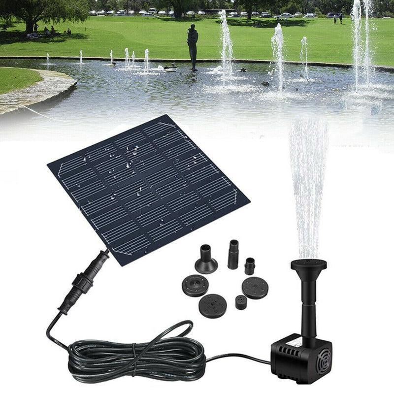 Solar Powered Water Fountain with Pump & Spray Heads | Garden Water Sprinkler for Pool, Pond and Outdoor Decor