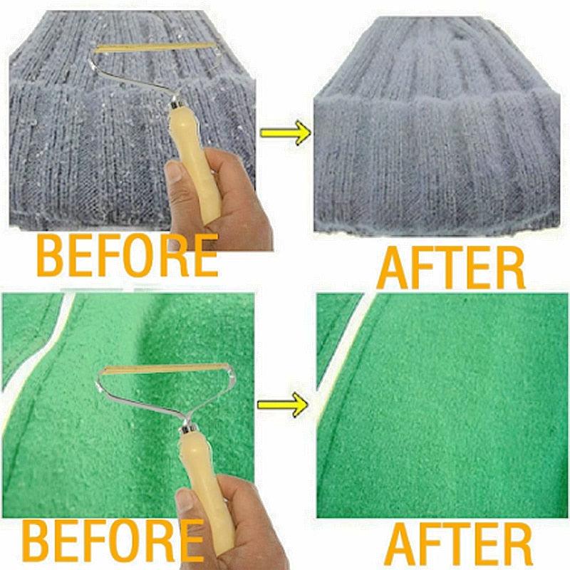 Portable Manual Hair Removal Agent | Carpet Wool Coat Clothes Shaver Brush Tool | Depilatory Ball Knitting Plush Double-Sided Razor