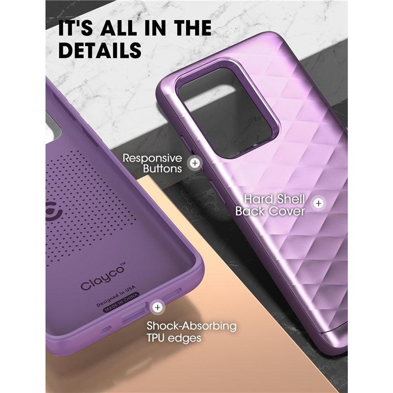 Clayco Samsung Galaxy S20 Ultra 5G Case | Argos Premium Hybrid Protective Wallet Cover with Credit Card Slot | Durable and Stylish Phone Case