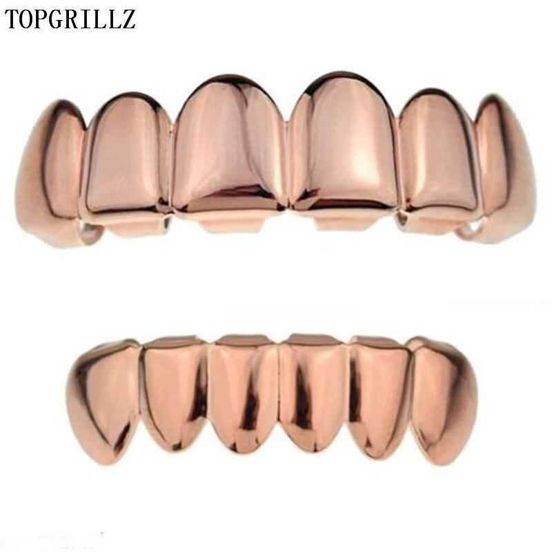 TOPGRILLZ Hip-Hop Teeth Grillz Set | Top & Bottom Grillz | Silicone Vampire Teeth | Best Gift for Christmas