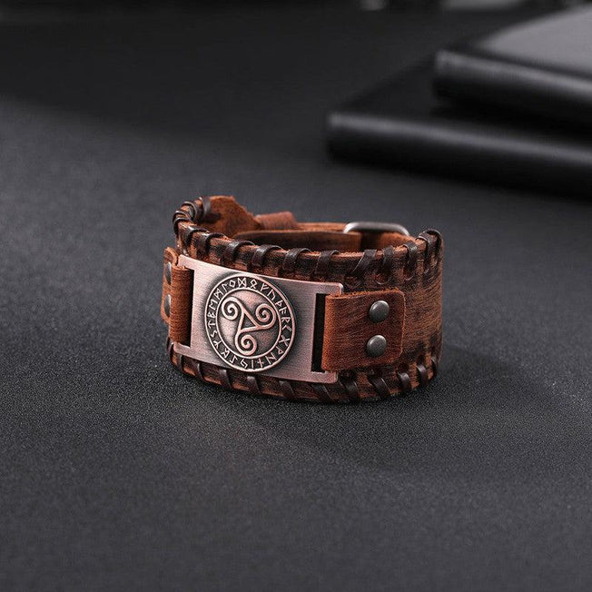 Branded Leather Bracelets with Unique Symbols | Embrace Timeless Style!