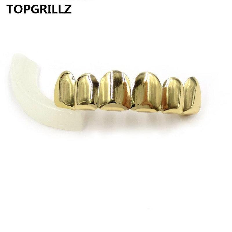 TOPGRILLZ Hip-Hop Teeth Grillz Set | Top & Bottom Grillz | Silicone Vampire Teeth | Best Gift for Christmas