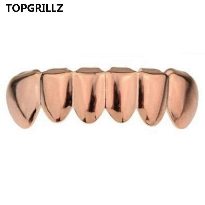 TOPGRILLZ Hip-Hop Teeth Grillz Set | Top & Bottom Grillz | Silicone Vampire Teeth | Best Gift for Christmas