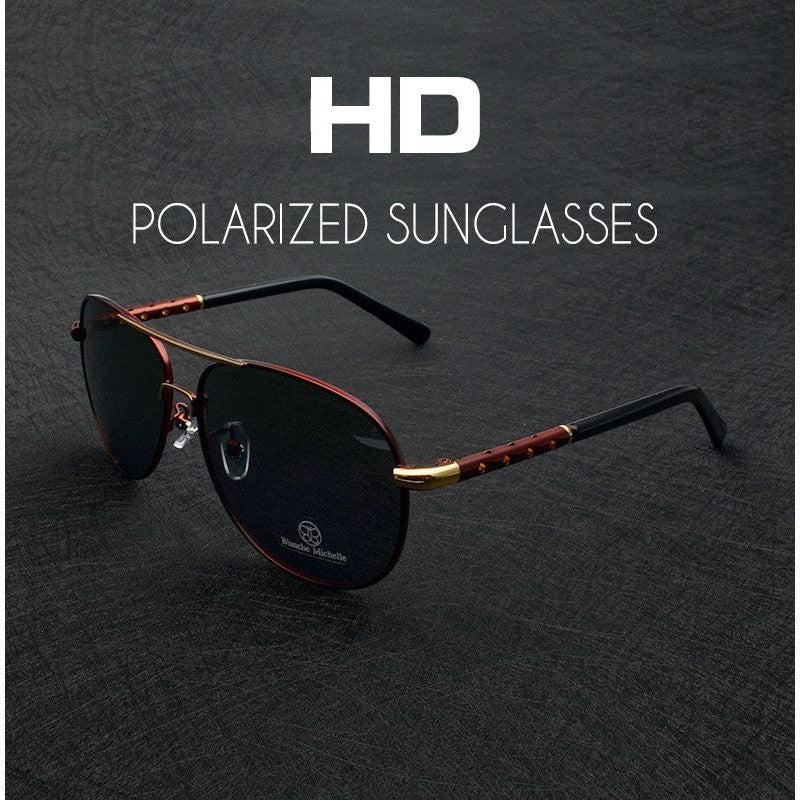 Premium Polarized UV400 Sunglasses for Men | Drive in Style & Comfort with Vintage Elegance