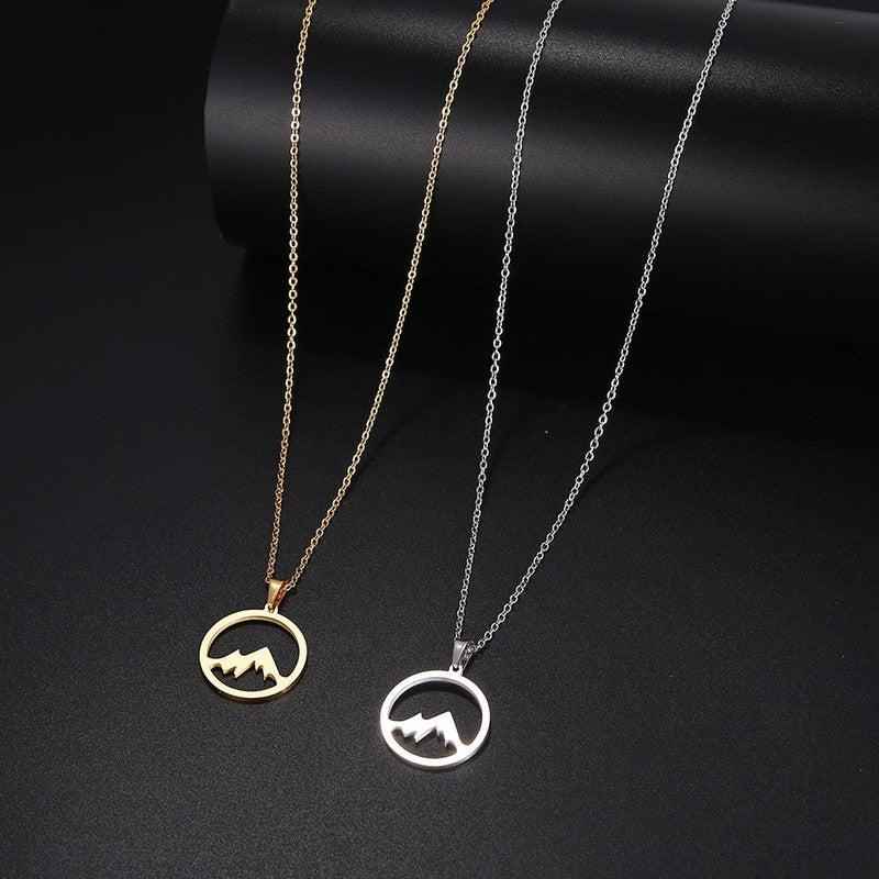 Stainless Steel Pendant Necklace | Graceful Gold Accessory for Women and Men, Perfect for Engagement & Love Appreciation