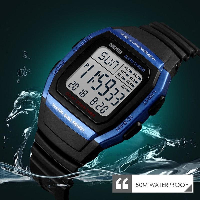 SKMEI Fashion Men's Waterproof Sports Digital LED Watch | Your Ultimate Companion!