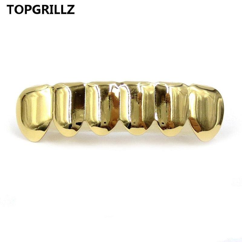 TOPGRILLZ Hip-Hop Teeth Grillz Set | Top & Bottom Grillz | Silicone Vampire Teeth | Best Gift for Christmas