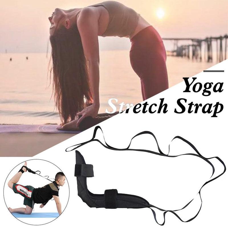 Yoga Stretching Strap, Fitness Leg Stretcher Strap, Lower leg Tendon Stretcher Belt with Loops for Work out, Foot Plantar Fasciitis Achilles Tendonitis, Calf Pain Relief