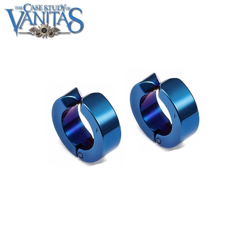 Vanitas Blue Hourglass Drop Earrings | Anime 'The Case Study of Vanitas' Earrings | Anti-allergic Ear Clips | Ear Bone Buckle Jewelry