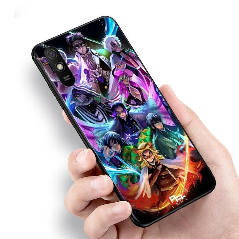 Demon Slayer Silicone Soft TPU Phone Cases for Xiaomi Models, Anime Fan Art Phone Cases Gifts